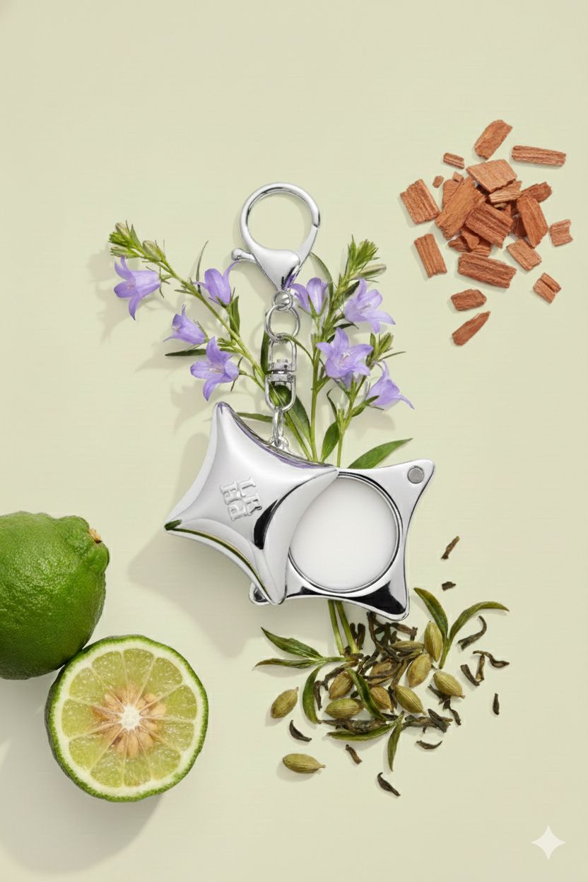 Perfume Bag Charm - Silver